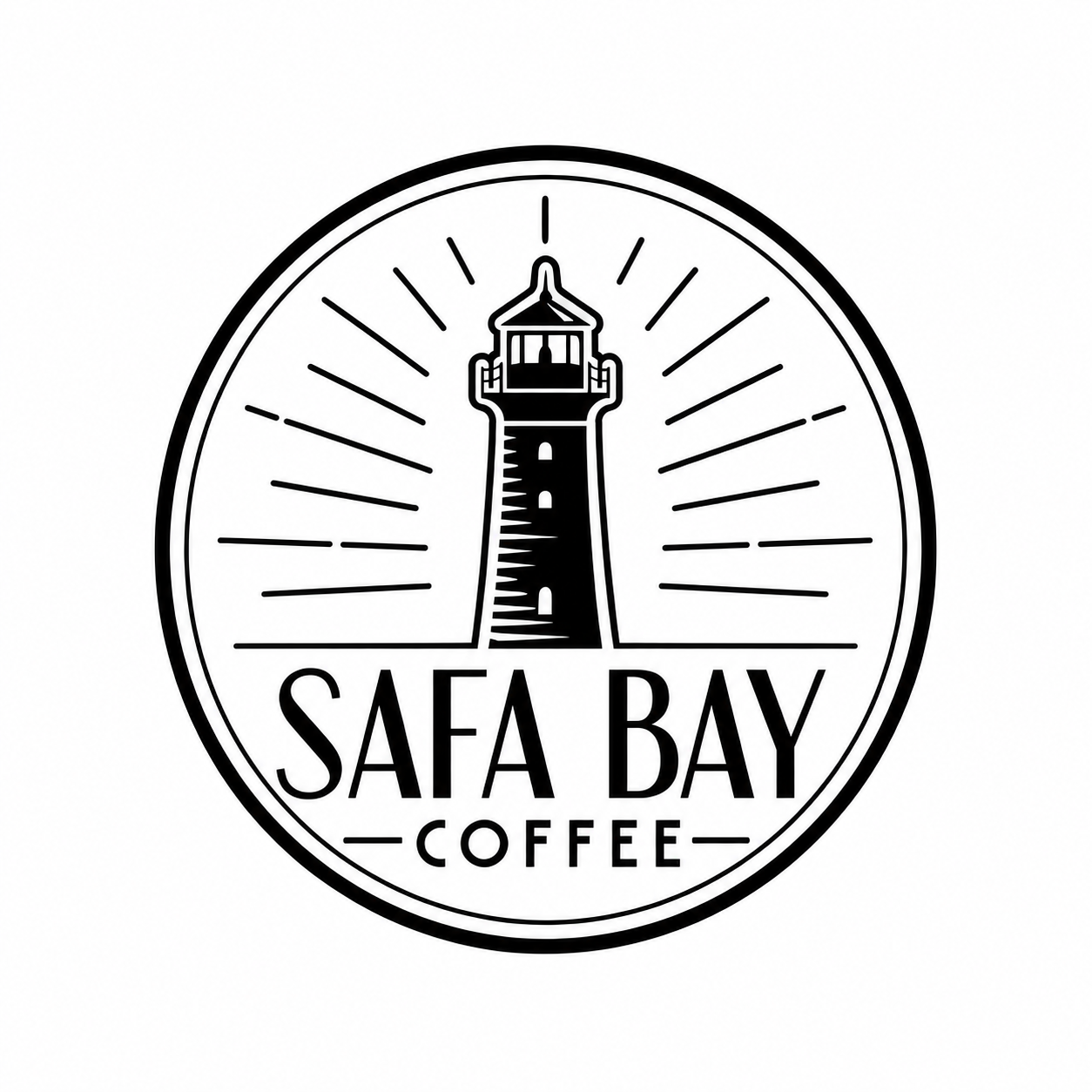 Safa Bay Coffee black logo on white
